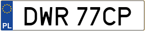 Trailer License Plate